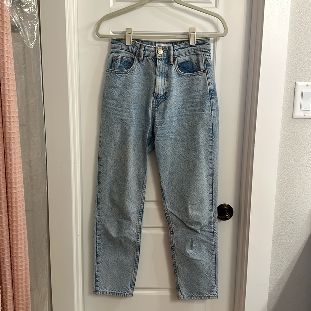 Zara Blue Denim Mom Jeans Size 2